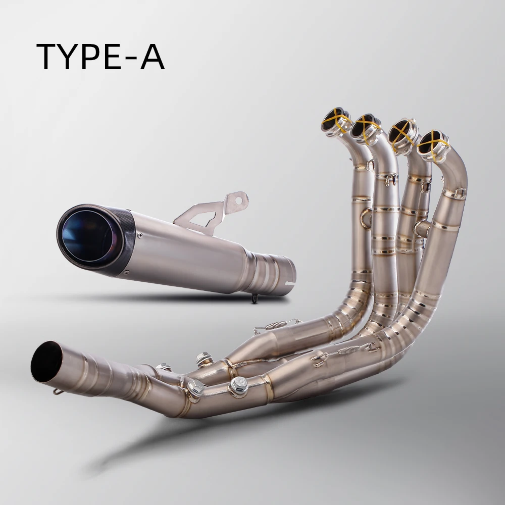 For s1000rr 2019-2023 Motorcycle Assembly Improved Sliding Fiber Exhaust Manifold Muffler Titanium Alloy Exhaust Pipe