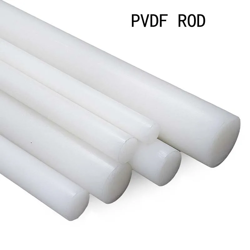 2PCS  Length 500mm White PVDF Rod / Bar Polyvinylidene Fluoride Bar PVDF plastic rod DIA 10/12/15/20/25/30/35/40/45/50mm