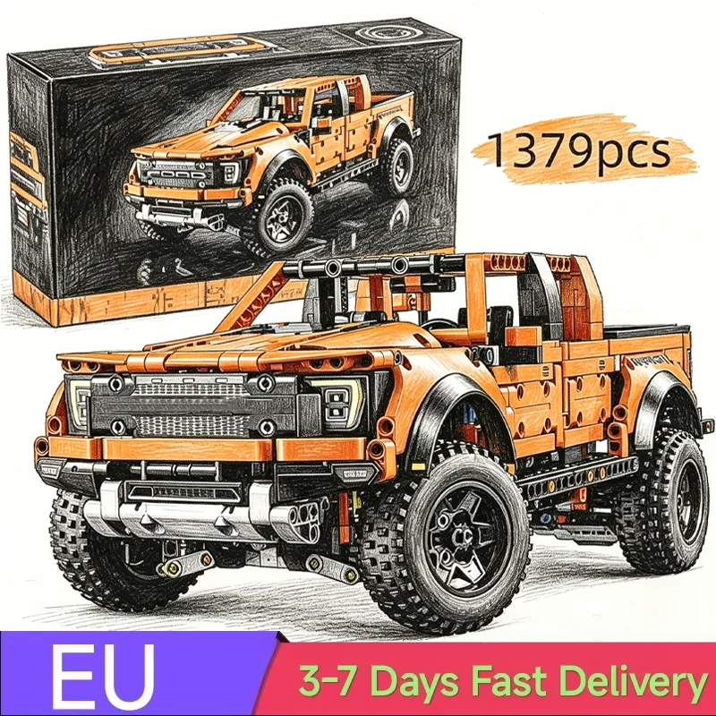 kit-de-construction-de-camion-de-course-f150-tech-raptors-1379-pieces-compatible-moc-briques-de-construction-creatives-diy-jouets-pour-enfants-adolescents-et-adultes