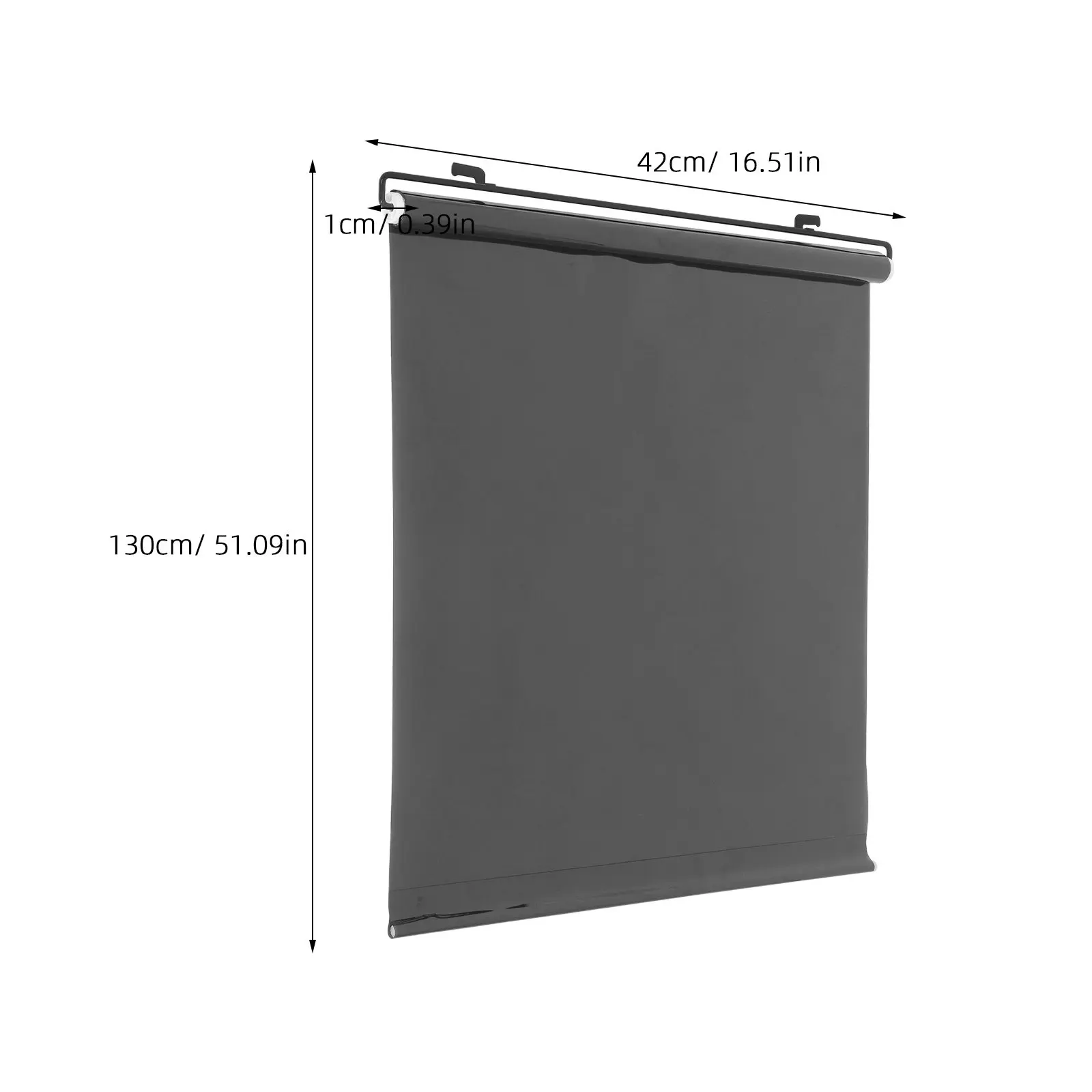No Drill Suction Cup Blackout Roller Shade 51.18x16.54 Inches Pull Down Light Filtering Window Blind for Kitchen Office Balcony view 4