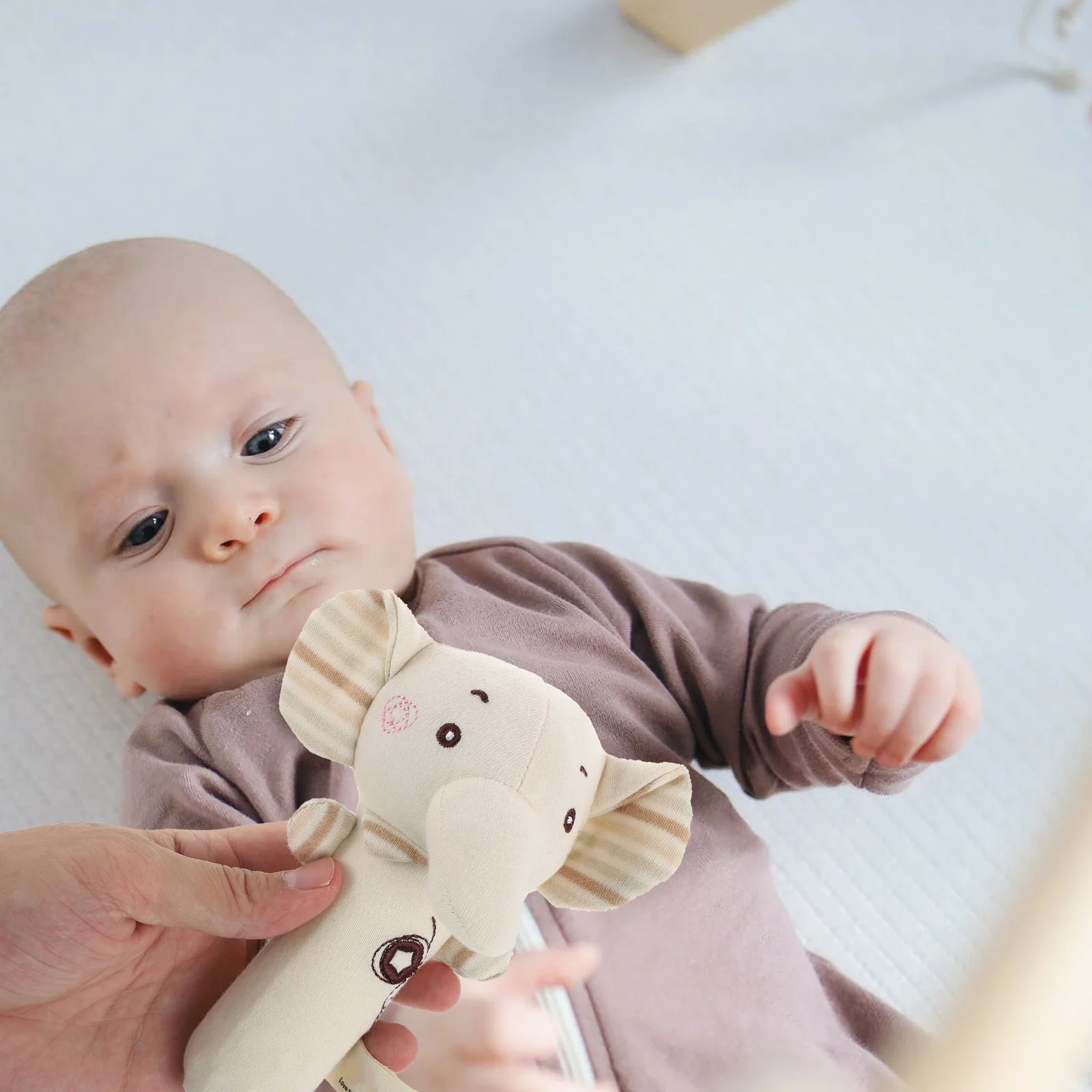 

2Pcs Baby Hand Bells Cotton Soft Orff Music Rattle for Soothe Play Portable Lightweight Rattle Baby Hand Bells