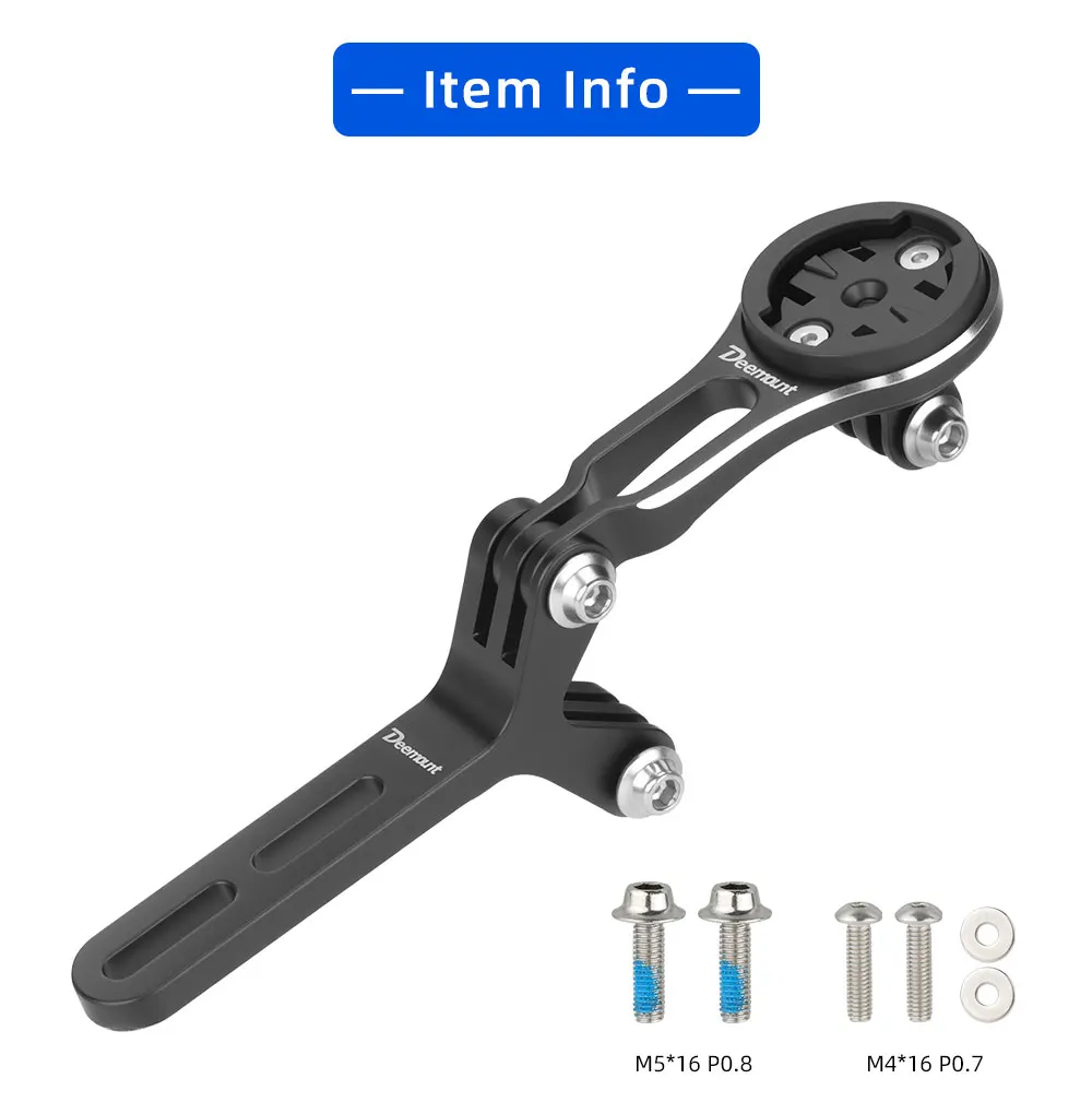 Integrierter Fahrrad-Lenker-Tachometerhalter mit 3 Basishaltern, passend für Garmin Wahoo Bryton, Doppeladapter für die Installation von Licht und Kamera – Detail 2