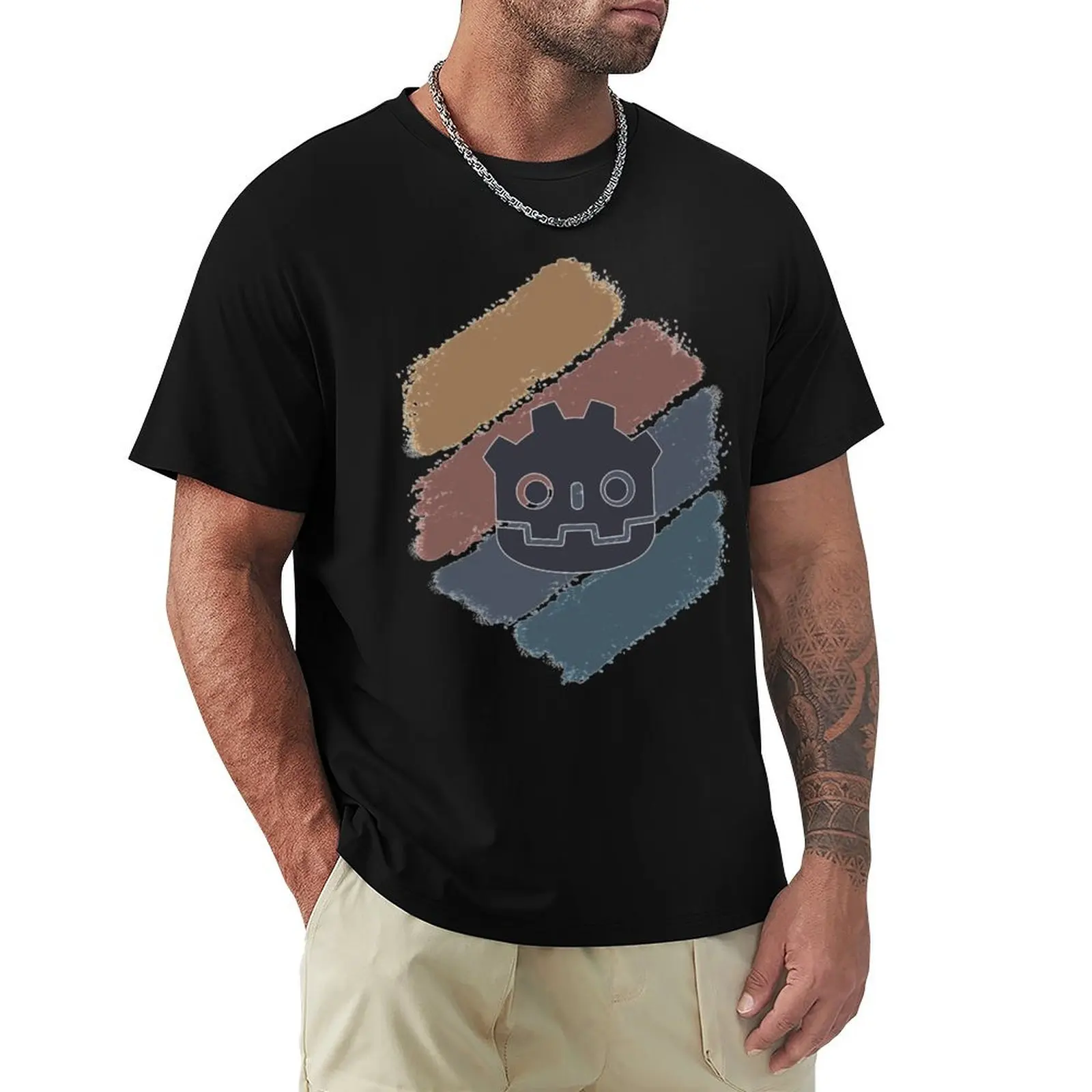 Godot Game Engine - Rough Brush T-Shirt Work Basic Short Sleeve Top