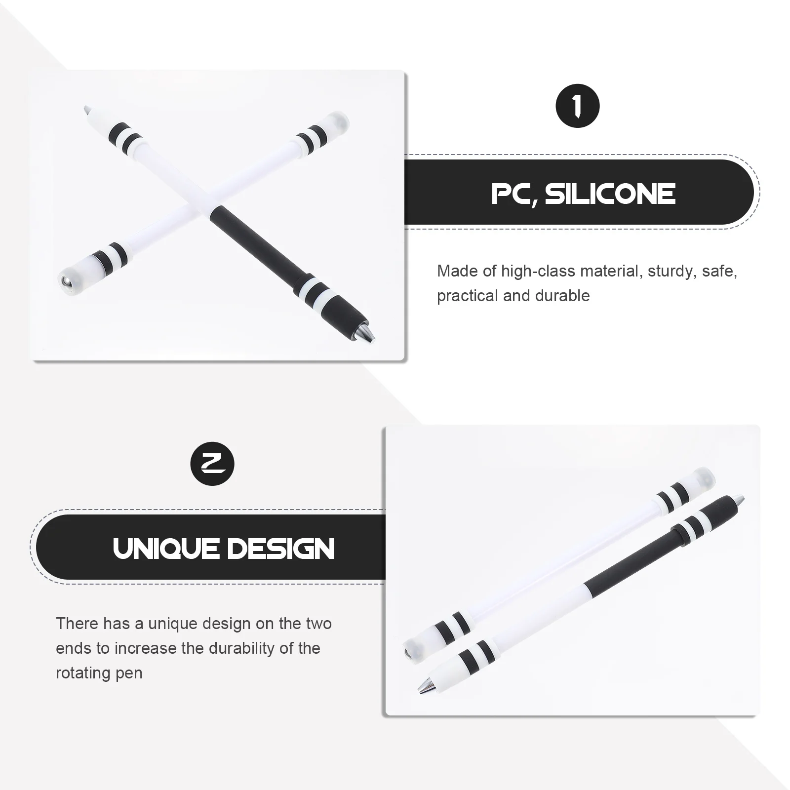 2 قطعة الدورية دائم سهلة الوجه الإجهاد الإغاثة للأطفال متعة إصبع الغزل لعبة المحمولة التقليب القلم مثيرة للاهتمام