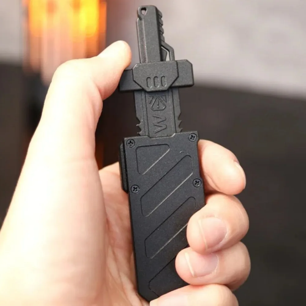 Metal Magnetic Push Card Sword Eject Fidget Mechanical Slider Pushing Plate EDC Stress Reducing Sensory Toy Anti Anxiety Adults