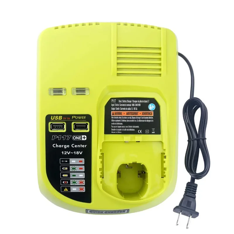 

New 3A 12V-18V Lithium-Ion and Ni-Mh/Ni-Cd Replacement Charger for Ryobi ONE+ P104 P105 P107 P108 BCL1418 Rechargeable Battery