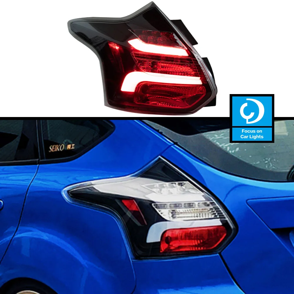 

Taillights Styling Part For Ford Focus 3 2012-2014 LED Strip Tail Lamp Hatchback Tail Light Dynamic Signal Auto Accessories 2PCS