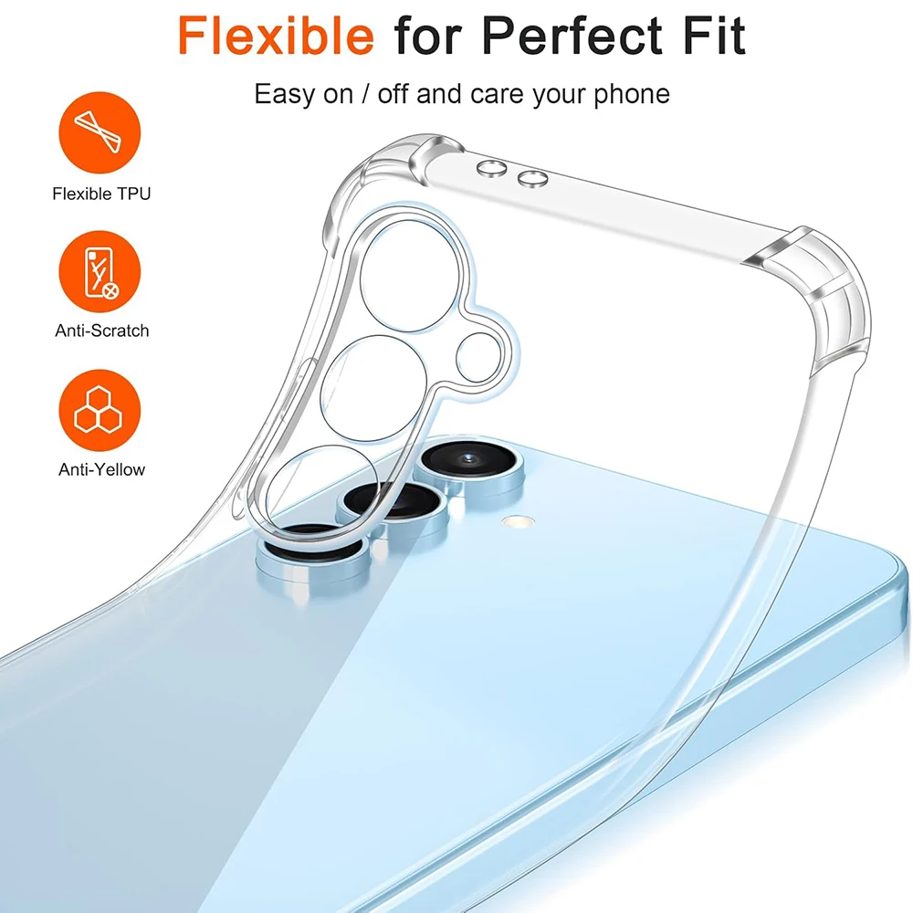 Luxury Silicone Airbag Soft Case For Samsung Galaxy S24 FE Plus Ultra Shockproof Back Cover For S24FE S24+ S 24 Clear Shell Thin