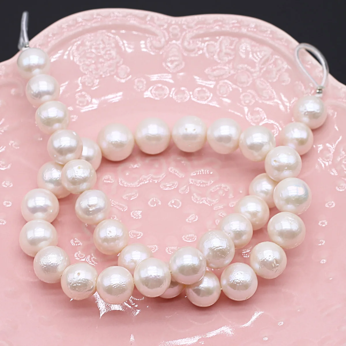 Natural Freshwater White Pearl AAA Round Pearl Loose Spacer Beads Jewelry Making DIY Necklace Earrings Accessories