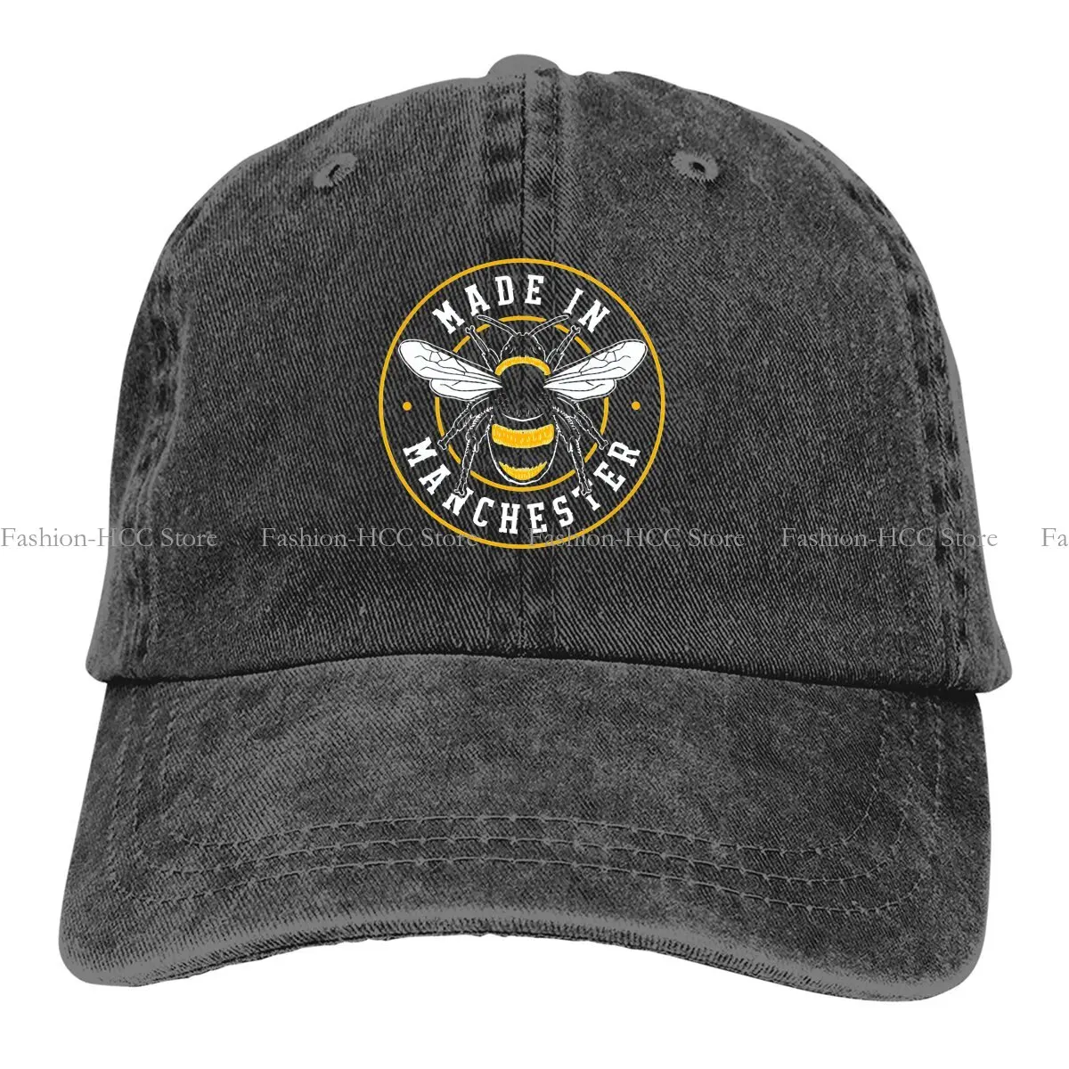 Gewaschene Männer Baseball mütze hergestellt in Manchester Arbeiter Bienen tasche Abzeichen Trucker Snapback Caps Papa Hut Biene Golf Hüte