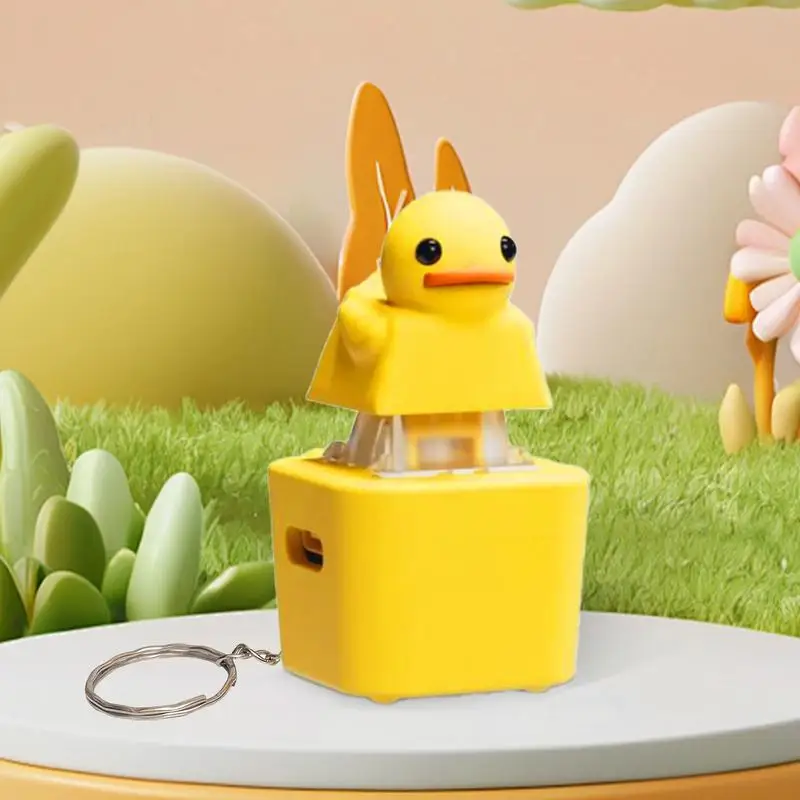 بطة تململ لعبة قابلة للشحن Quacking مفتاح سلسلة بطة تململ لعبة الإجهاد الإغاثة الحسية لعبة صار ديكور المنزل لحقيبة وطاولة