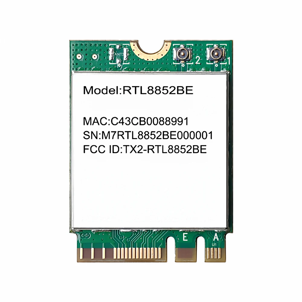 AX1800 WiFi 6 Module RTL8852BE M.2 2230 Key A/E 2.4G/5GHz Dual Band Bluetooth 5.2 Industrial Grade for Robot IPC Mini PC