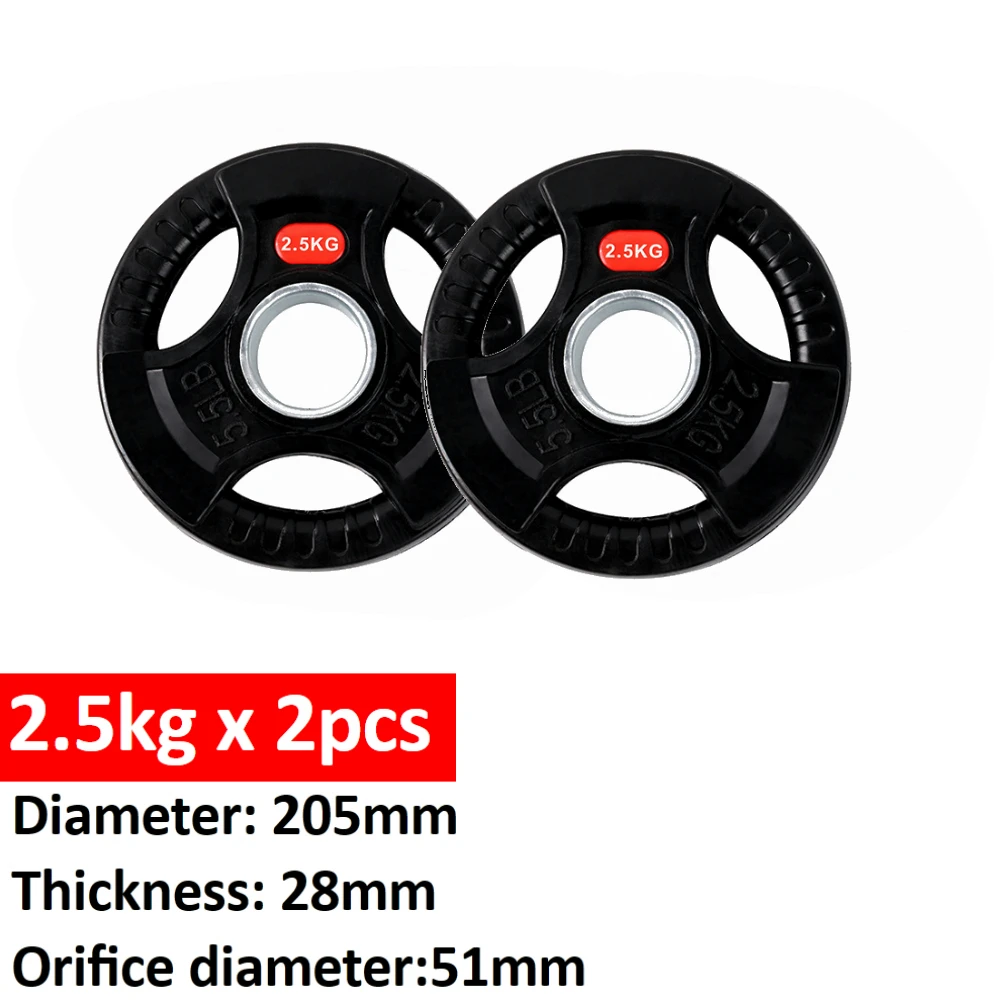 Discos de barra con revestimiento de goma, huecos de hierro macizo, diámetro de orificio de 50 mm, capacidad de 2 a 30 kg, para levantamiento de pesas, gimnasio en casa, discos de pesas._voghion.com