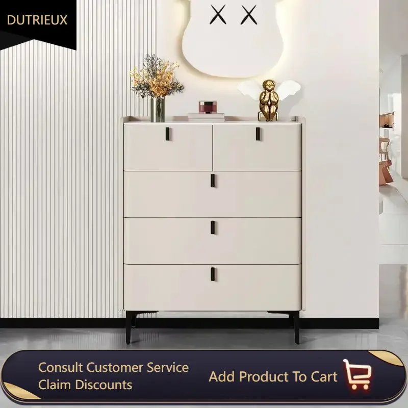 

Luxury Fashion Cabinets Organizer Morden Leather Nordic Storage Living Room Cabinets Comfortable Wooden Komoda Corner Furniture