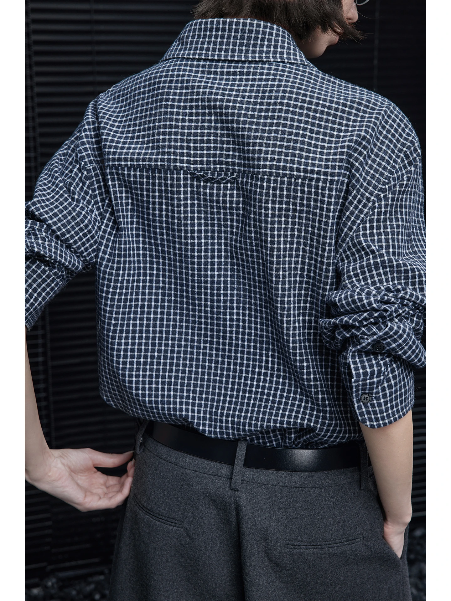 

Cotton Flannel irt Women's Loose Casual Lazy Sle Anti-Aging Blue White id Pattern New Arrival Autumn Winter Street Sle