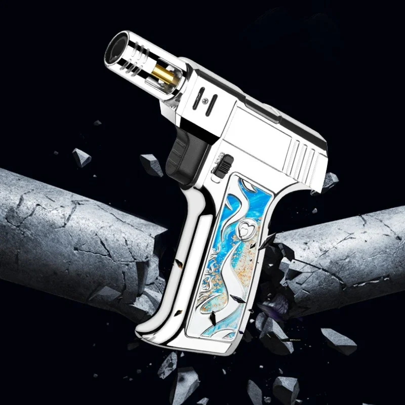 New Fixed Flame Windproof Torch Lighter, Hand-held Inflatable Spray Gun, Multi-purpose High-temperature Welding Gun Igniter