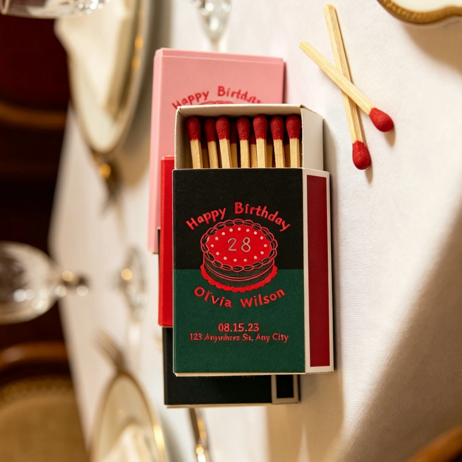 

Custom Wedding Send-Off Matchboxes, Personalized Safety Matches, Romantic Favours for Wedding Exit