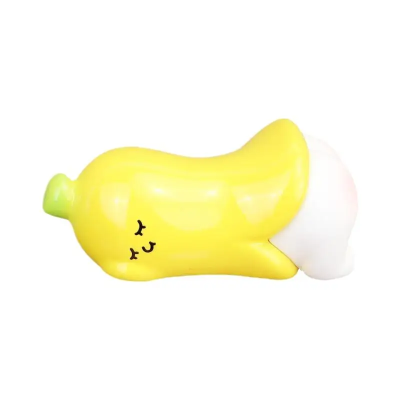 1PC Resin Banana Figurine Computer Monitor Decor,Cute Mini Banana Statues For Car Dashboard,Funny TV/Photo Frame Decorations