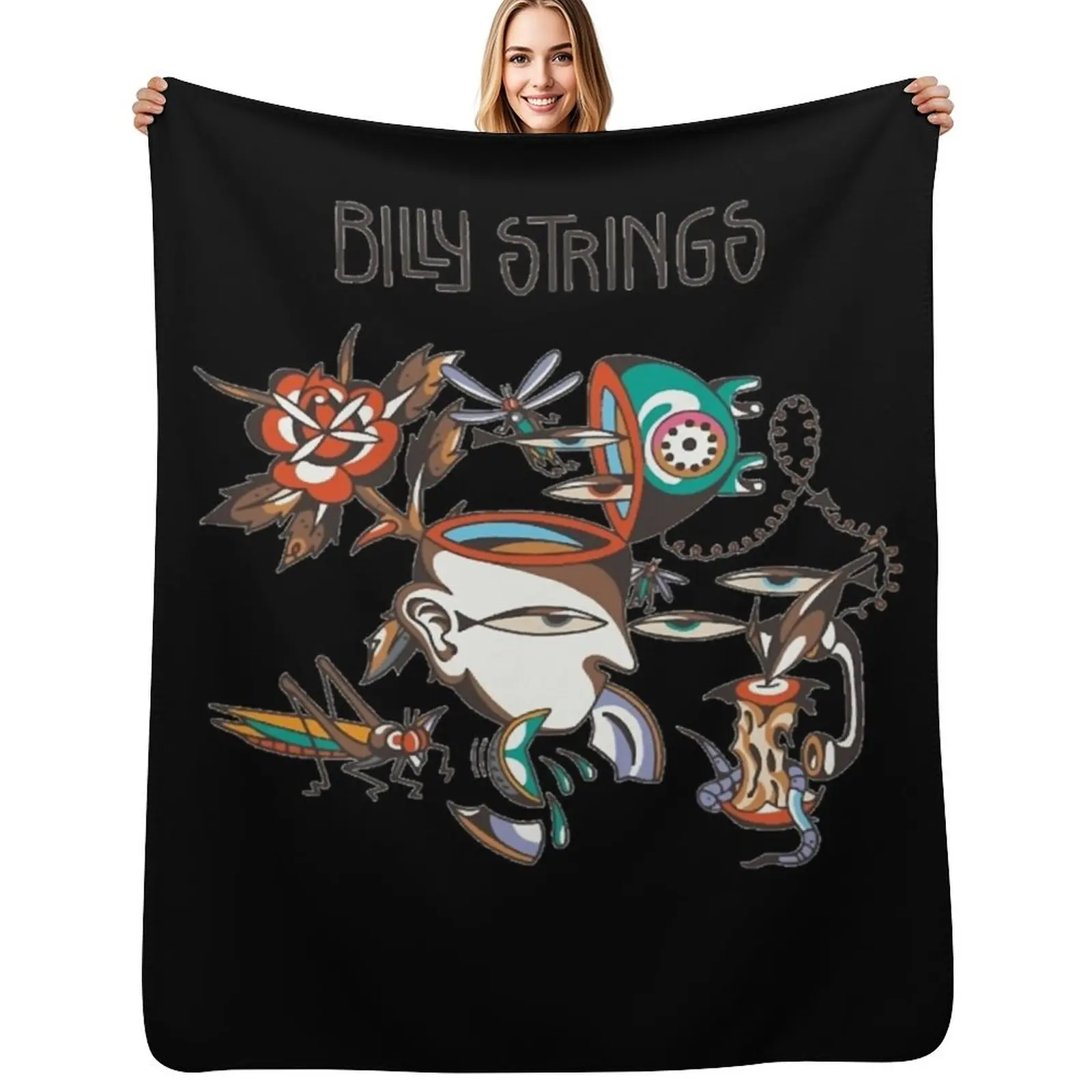 Funny Gifts Billy Strings Gifts For Fan Throw Blanket Comforter Custom Softest Soft Plaid Sofa Quilt Kid'S Blankets