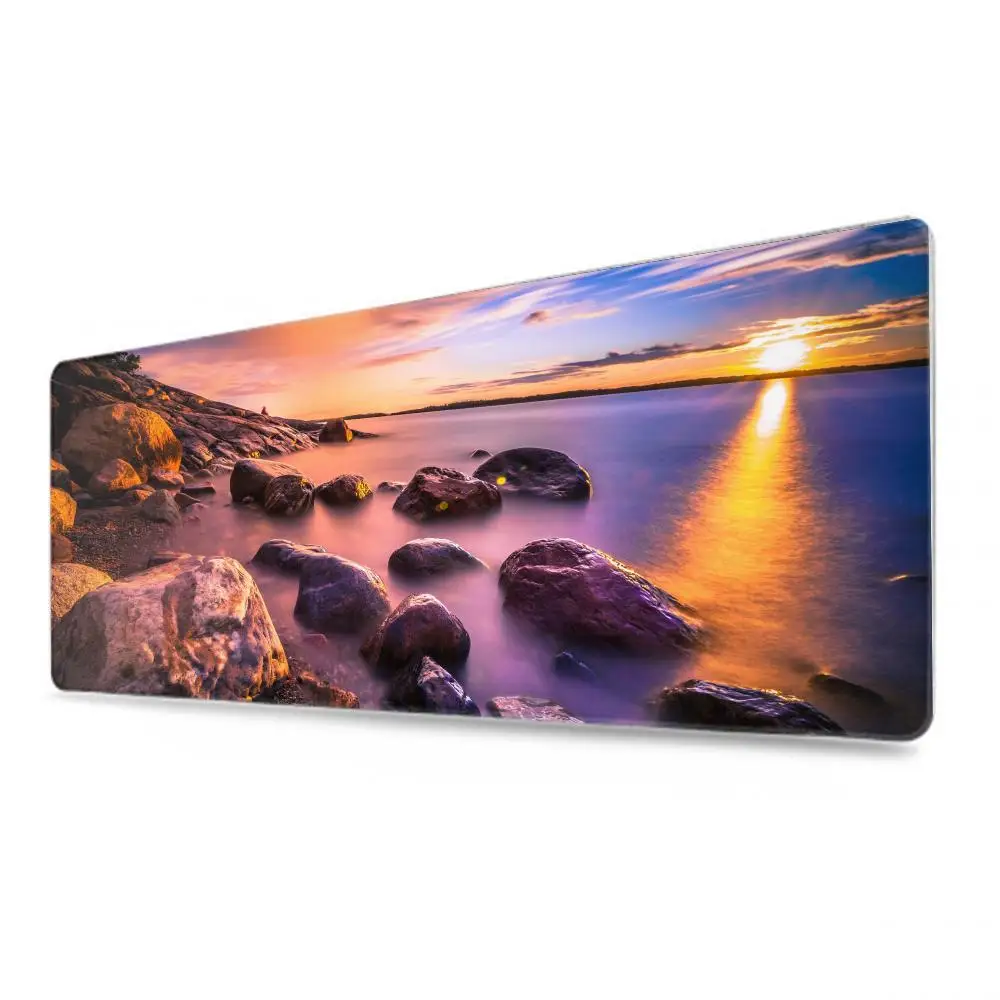 Sandy beach Mouse Pad Tablet mouse Pad Laptop xl desktop mouse pad, cute HD Rainbow Gaming keyboard pad, csgo Player, 90x40