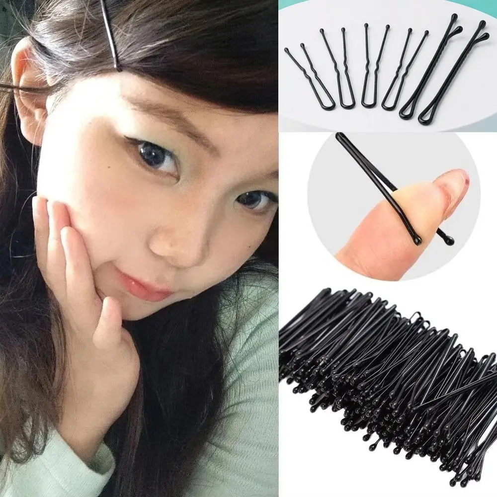 Fashion 500g Black Hair Clips Invisible Wavy U-Shaped Hairpins Thickened Metal Waved Hairgrip Girls