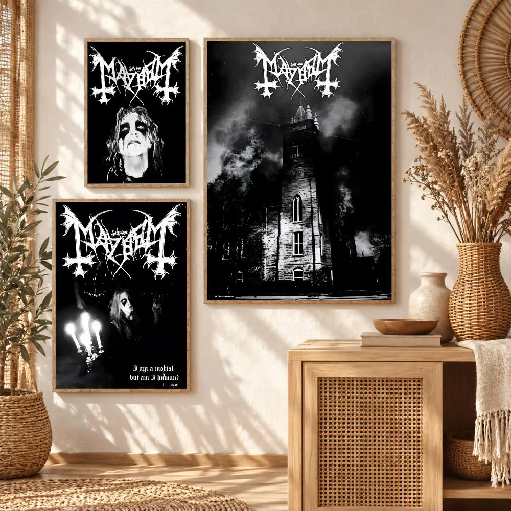 Rock Band M-Mayhem Extreme Poster Premium Modern Waterproof Wall Art Pictures for Bedroom Living Room Bar Decor