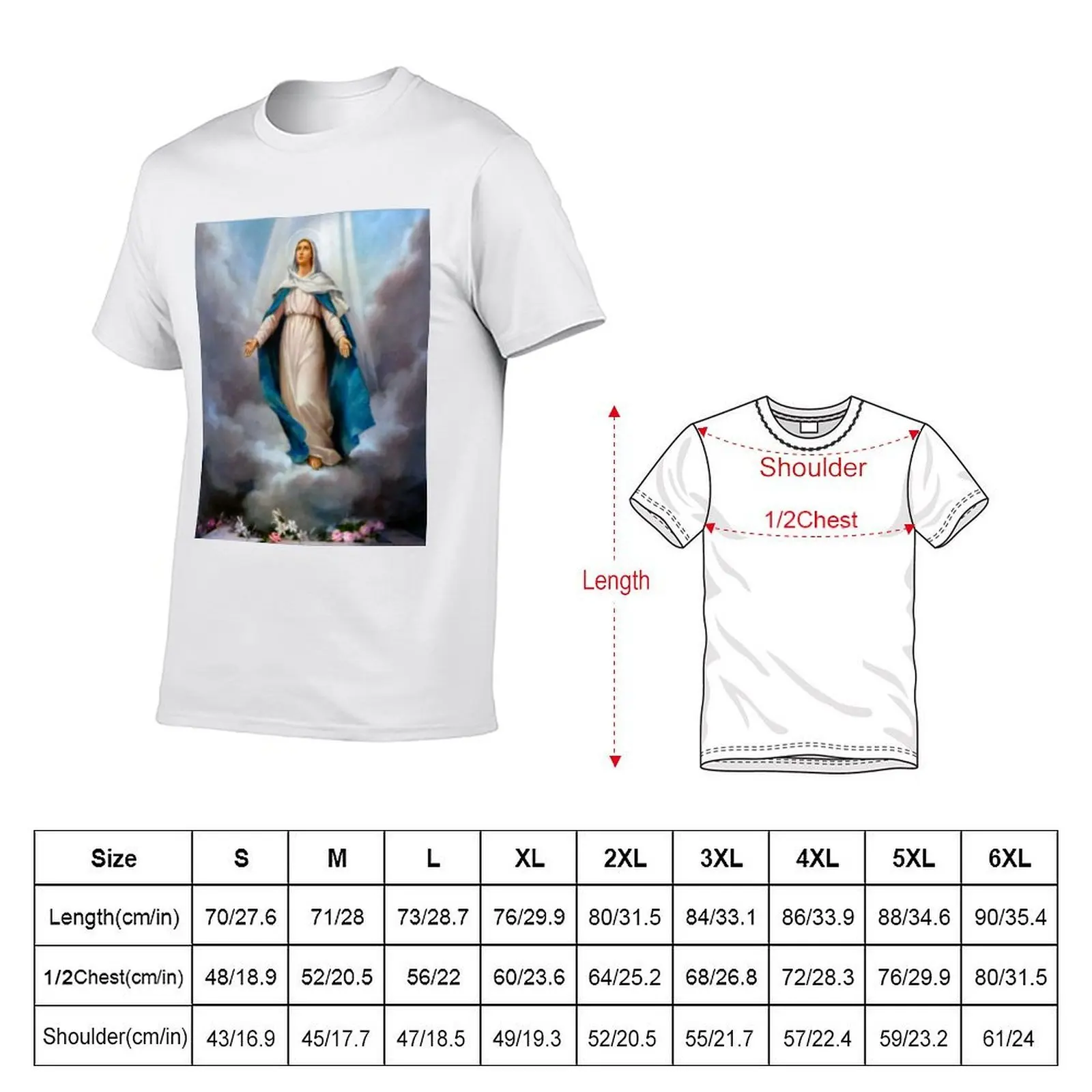 Blessed Virgin Mary T-Shirt oversized t shirt custom t-shirts t shirts for men