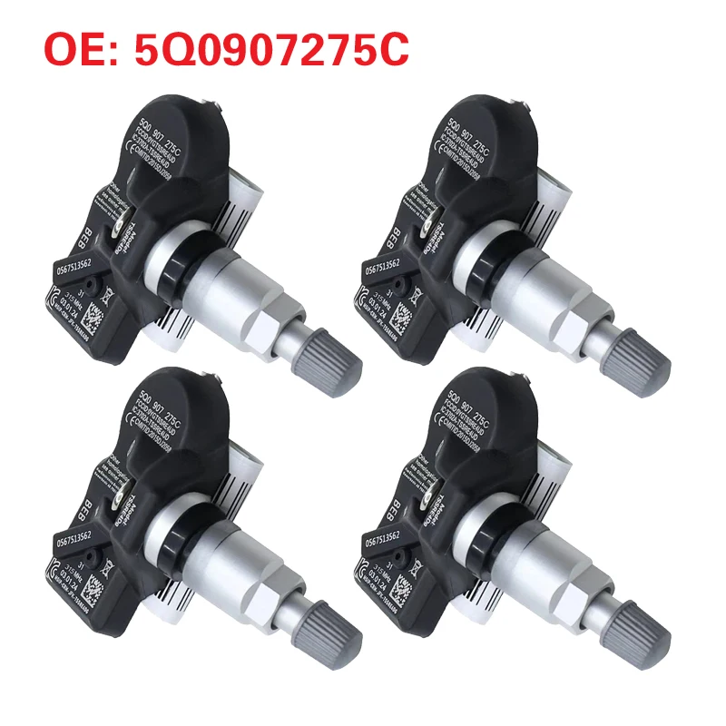 4pcs 5Q0907275C Tire Pressure Sensor for Volkswagen Tiguan Touareg 2015-2020 Audi Porsche Cayenne Panamera TPMS Only for 315Mhz