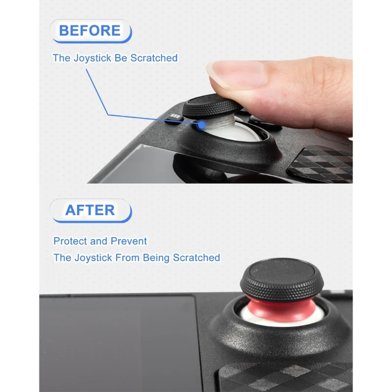 Anillo Protector Joystick 48 Uds. Anillo Invisible para PS5-PS4/Switch-PRO/Steam-Deck controlador juego cubierta