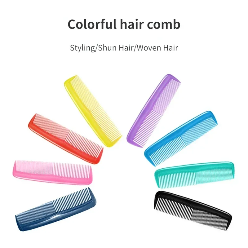 Mini Plastic Comb Small Hair Comb with Thick and Thin Teeth Portable Comb for Hotel Barber Accessories Women Hair Tools