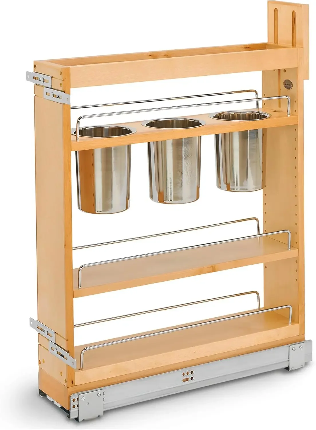 

5" Pull Out Storage Organizer for Base Kitchen Cabinets w/Soft-Close, Sliding Shelves for Utilities,