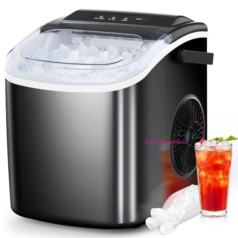 Ice Maker Arbeits platte, tragbare Eismaschine mit Selbst reinigung, 26,5 lbs/24 Stunden, 9 Kugel Eiswürfel in 6 Minuten