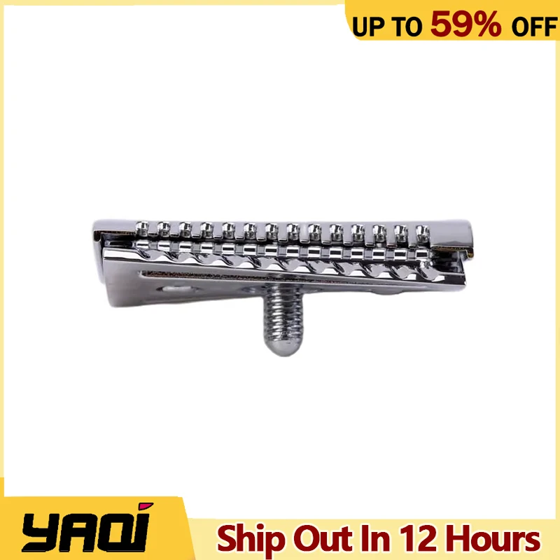 YAQI Top Aggressive Chrome Color Double-edged Mens Slant Safety Razor Head Replacement Accessory For Mens Precise Shaving