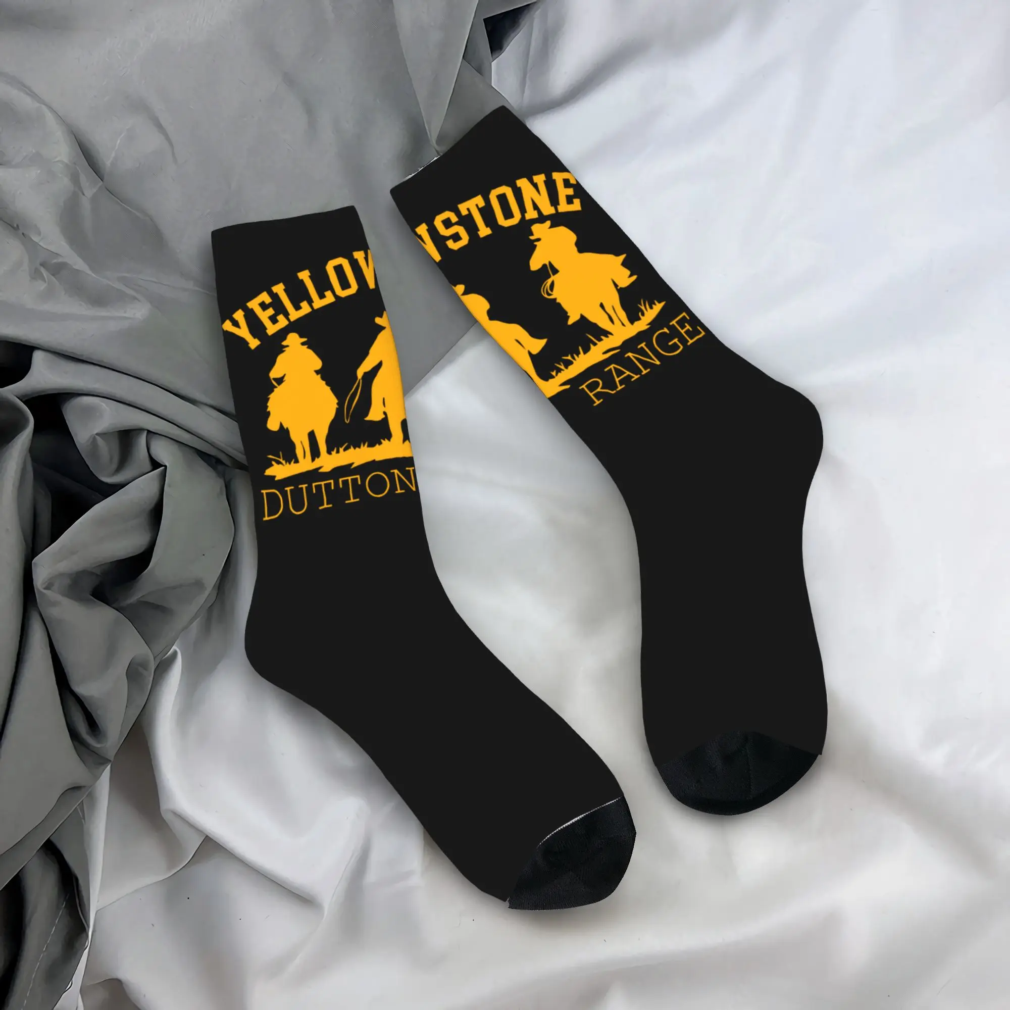 

Custom Yellowstone Mens Crew Socks Unisex Cool Dutton Ranch Spring Summer Autumn Winter Dress Socks