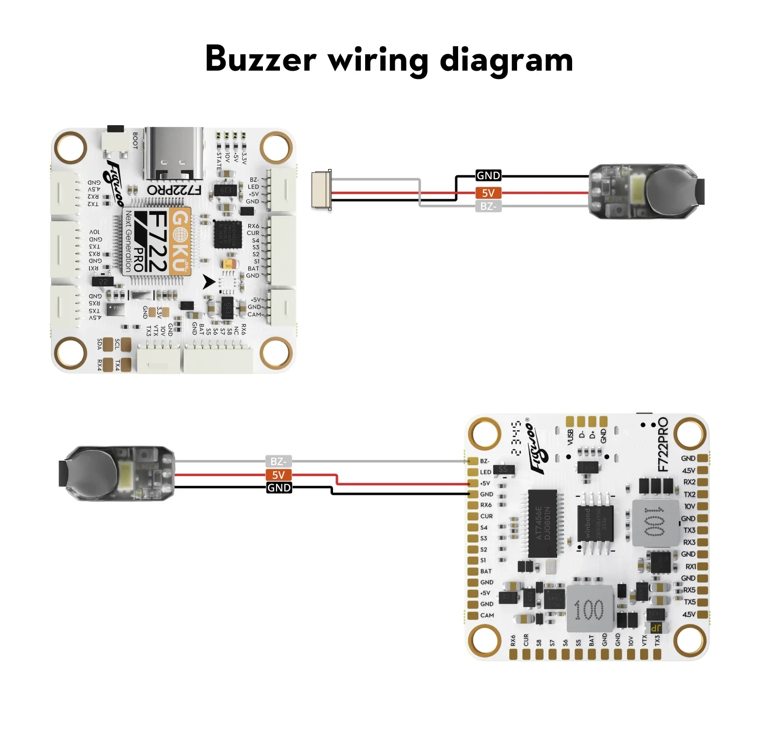 حلقة Flywoo Finder V1.0 BB - طنان 100 ديسيبل مع مصابيح LED، يدعم BF/CF لطائرات بدون طيار Micro FPV #6