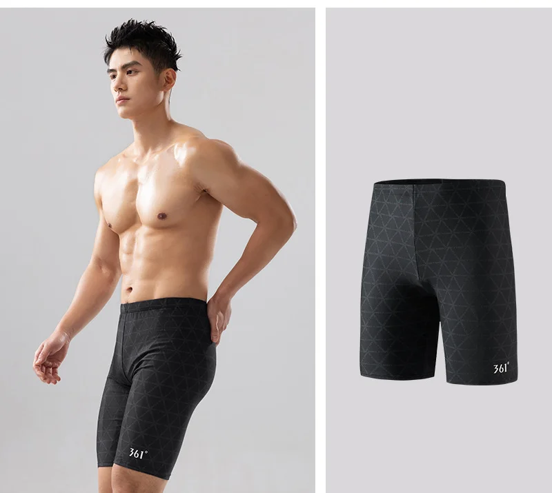 Men Professional Water Sports Training Swim Shorts Male Competitive Quick-Dry Beach Bathing Surfing Swim Trunks Plus Size