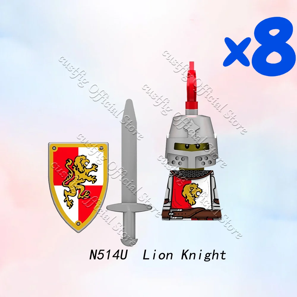 MOC Mittelalterliche Militärische Griechische Spartanische Krieger-Soldatenfigur Baustein Armeekastell König Ritter Schild DIY Bausteine Jungen Spielzeug Geschenk