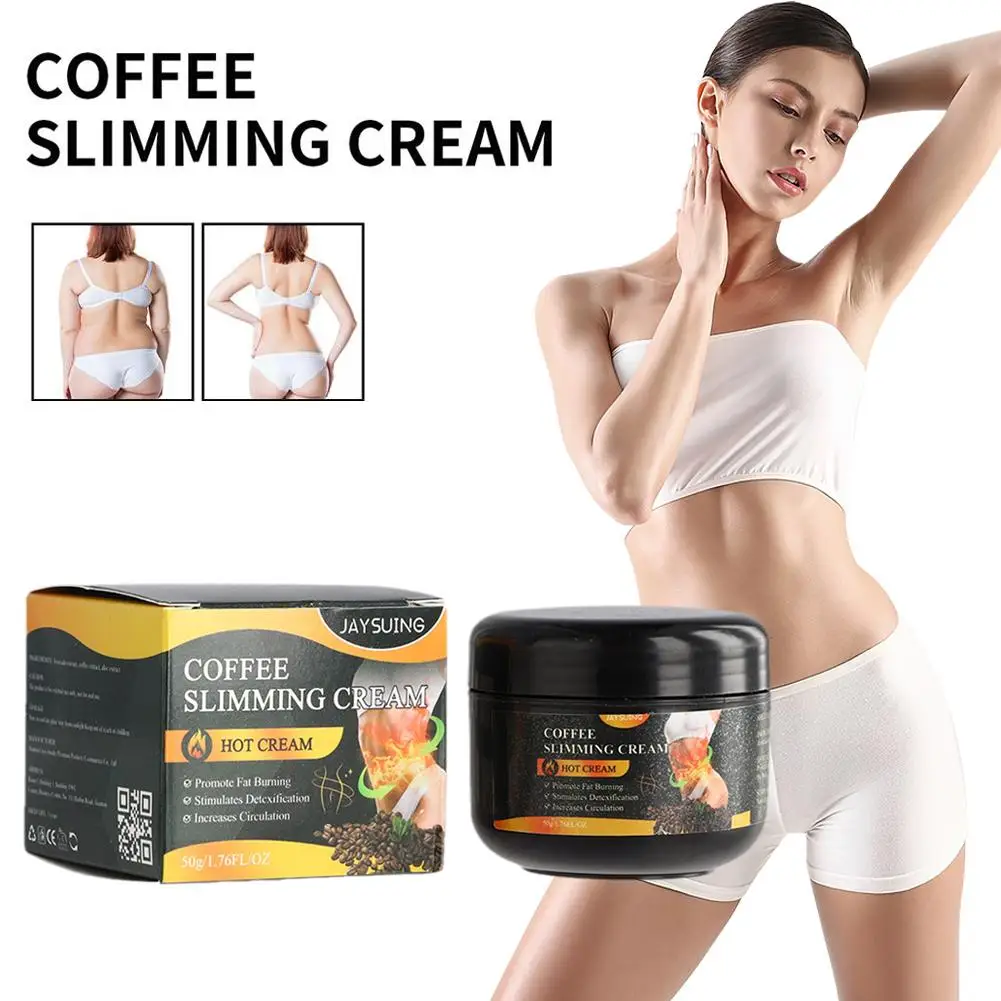 50g Coffee Slimming Cream Remove Belly Thigh Body Fat Anti Cellulite Firming Lifting Massage Waist Fat Burning Cream