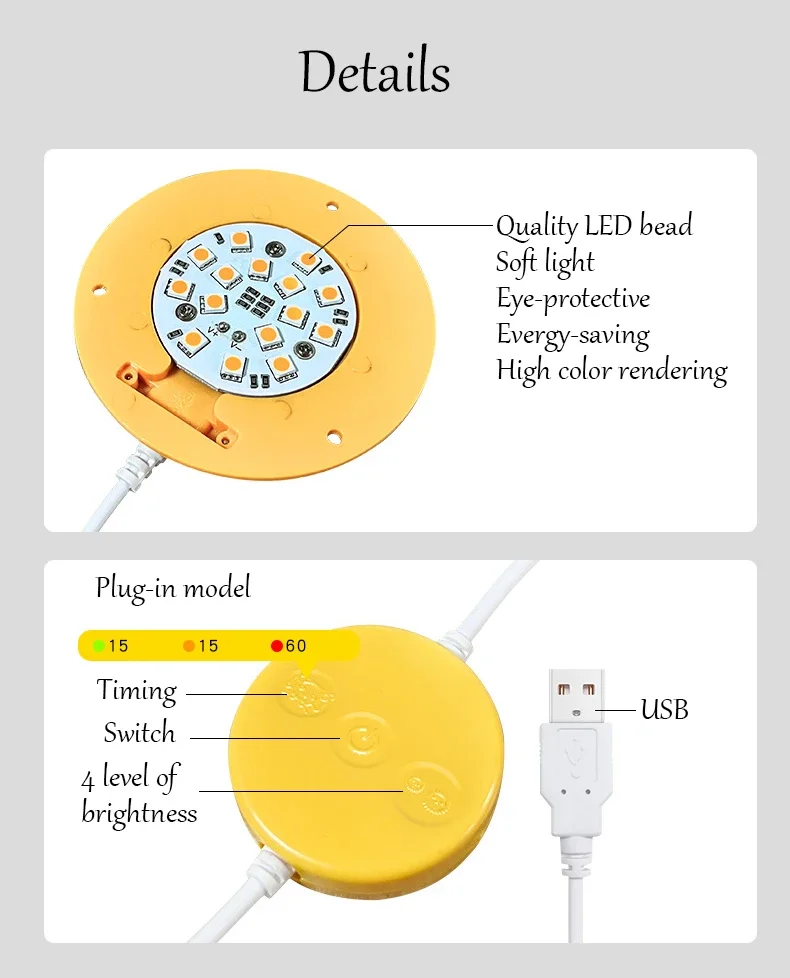 Squint/Wink Sphere Lamp Atmosphere Smile Light Dimmable USB Rechargeable or USB Plug-in Smiling Night Light for Home Decoration