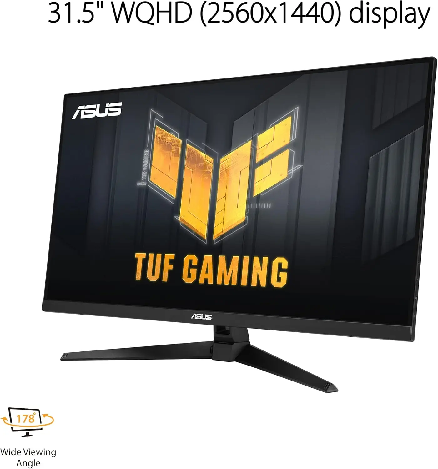 Gaming 31.5” 1440P HDR Monitor- QHD (2560 x 1440), 170Hz,