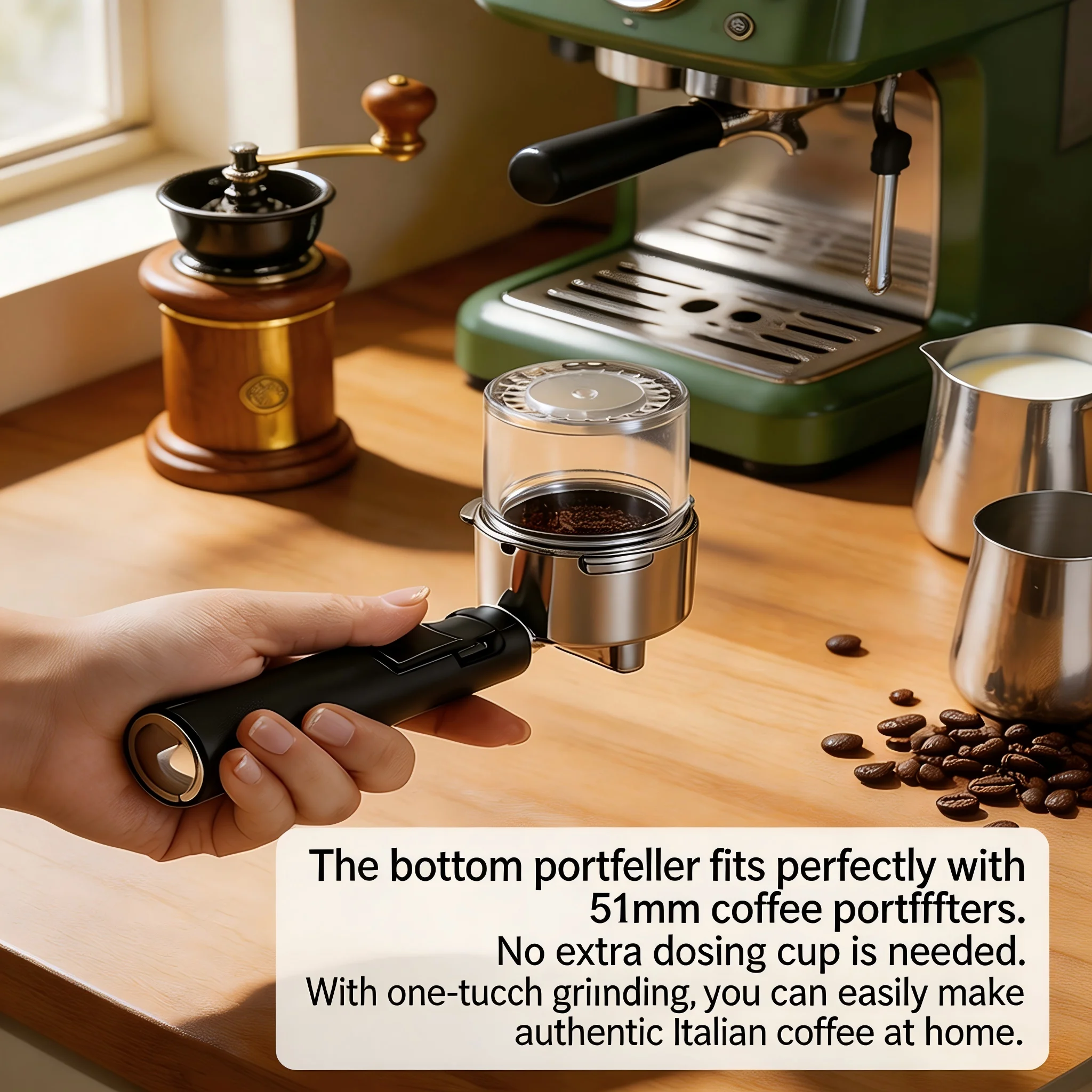 NEXBOR STREAM 2026 New Upgraded Portable Electric Coffee Grinder with 420 Stainless Steel Burrs - 40 Adjustable Grind Settings
