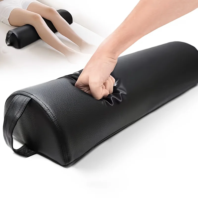 Semi-Circular Massage Table Support Cushion with Handles Leg Positioning Pad for Massage Bed Knee Neck Back Relief