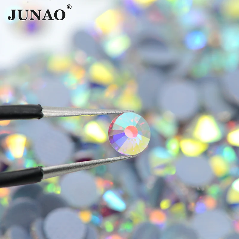 SS3 SS4 SS6 SS8 SS10 SS16 SS20 SS50 Crystal AB Hotfix Glass Rhinestones Flatback Iron On Strass Hot Fix Crystal Stone Applique