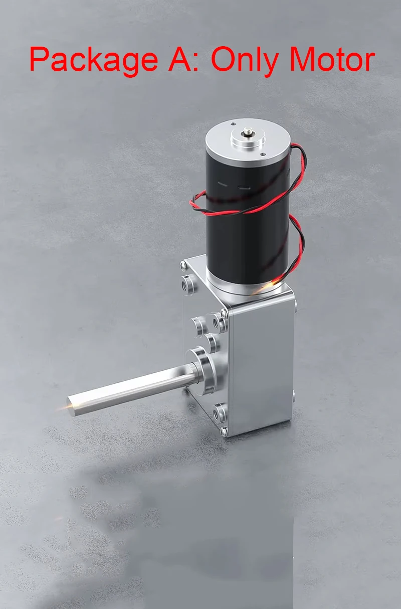 5840-31ZY Long Shaft Reduction Worm Gear Motor 12V/24V DC 51mm Size for DIY Robot Toy Industrial Use