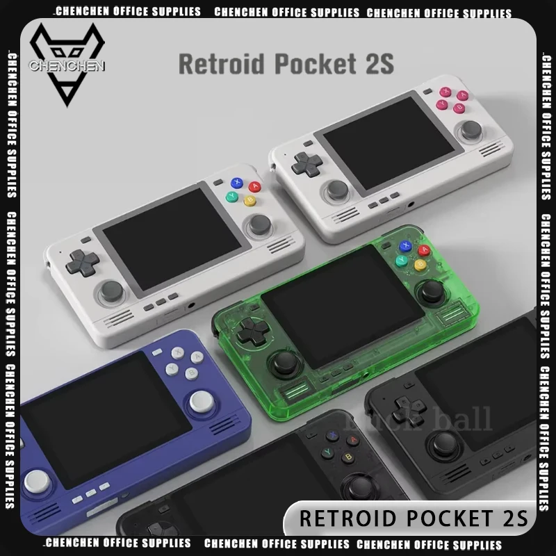 Retroid Pocket 2S Retro Game Console Mini Handheld Gamepads Stream Artifact Portable Retro Android 3.5-Inch Touch Screen 3D Hall