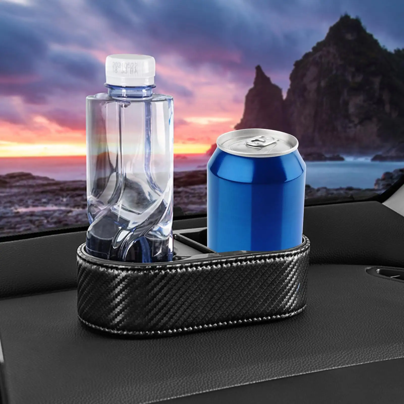 Car Drink Holder Double Drink Holder for Car Console Organizer Automotive Fixed Beverage Bracket for Golf Cart Trip Daily Use