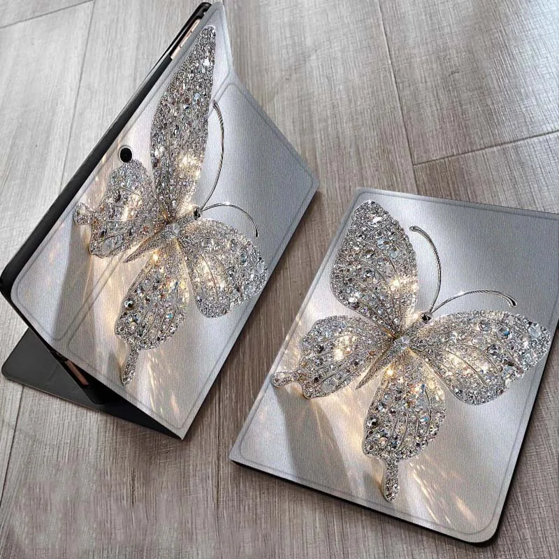 

Чехол для планшета OPPO Realme Pad Air X 10.36 11 дюймов с рисунком розовой хрустальной бабочки