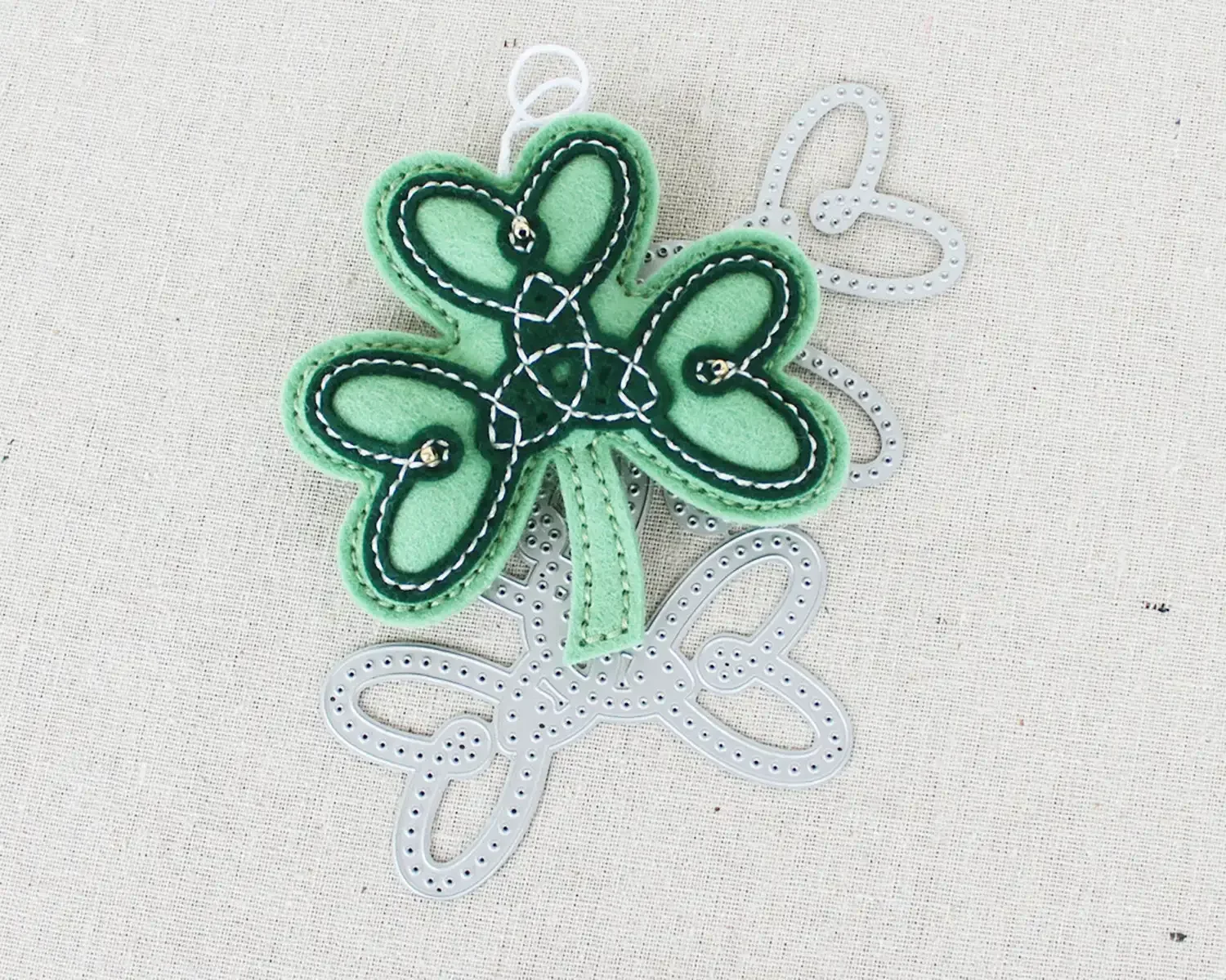 Felt Die Lucky Shamrock Metal Cutting Dies DIY Scrapbook Decoration Template Supplies Greeting Card Spring Valentine's Day 2025