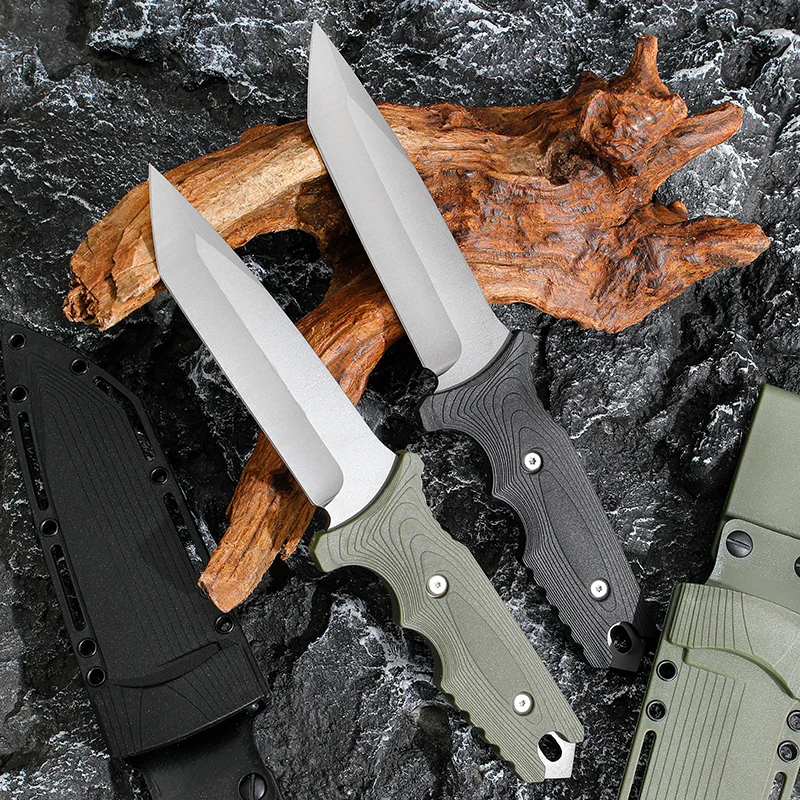 Outdoor Straight Knife, High Hardness and Sharp Outdoor Knife, Fishing and Camping Pocket Knife