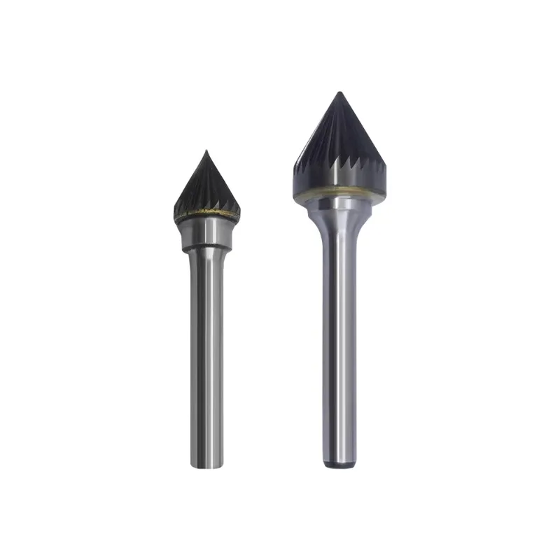 Carbide rotary drill electric cutter tooth pattern conical J-type milling cutter tungsten steel grinding head 6mm